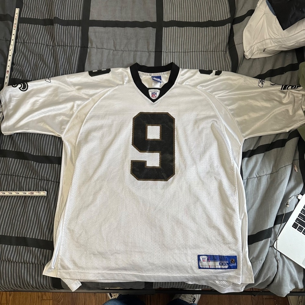 Vintage NFL Drew Brees White Reebok Jersey #9 New Orleans Saints Men's Size 2XL